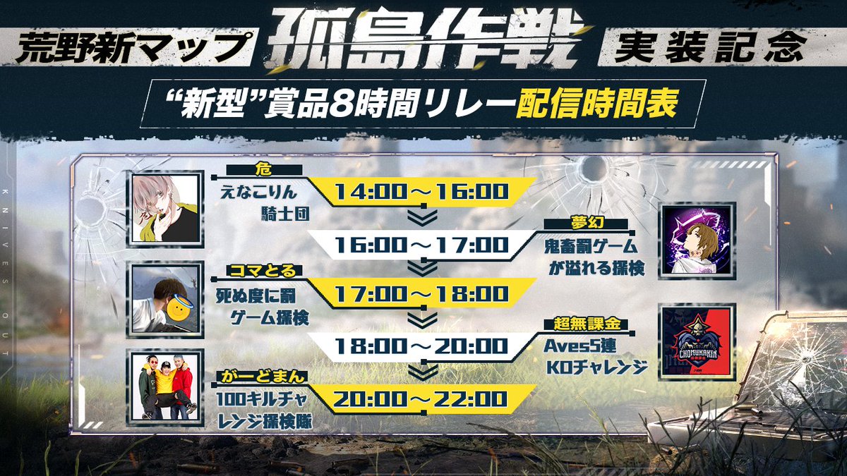 荒野行動-スマホ版バトロワ】🎉リレー配信正式開始🎉 ①u201c新型u201d超豪華 