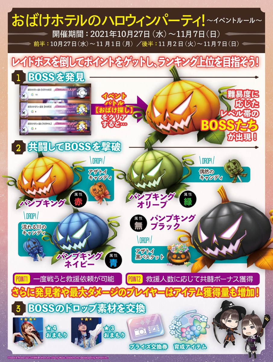 ひな図書 イベント おばけホテルのハロウィンパーティ の進め方や報酬につきましてはこちら 21 10 27 ゲームニュース速報gmchk