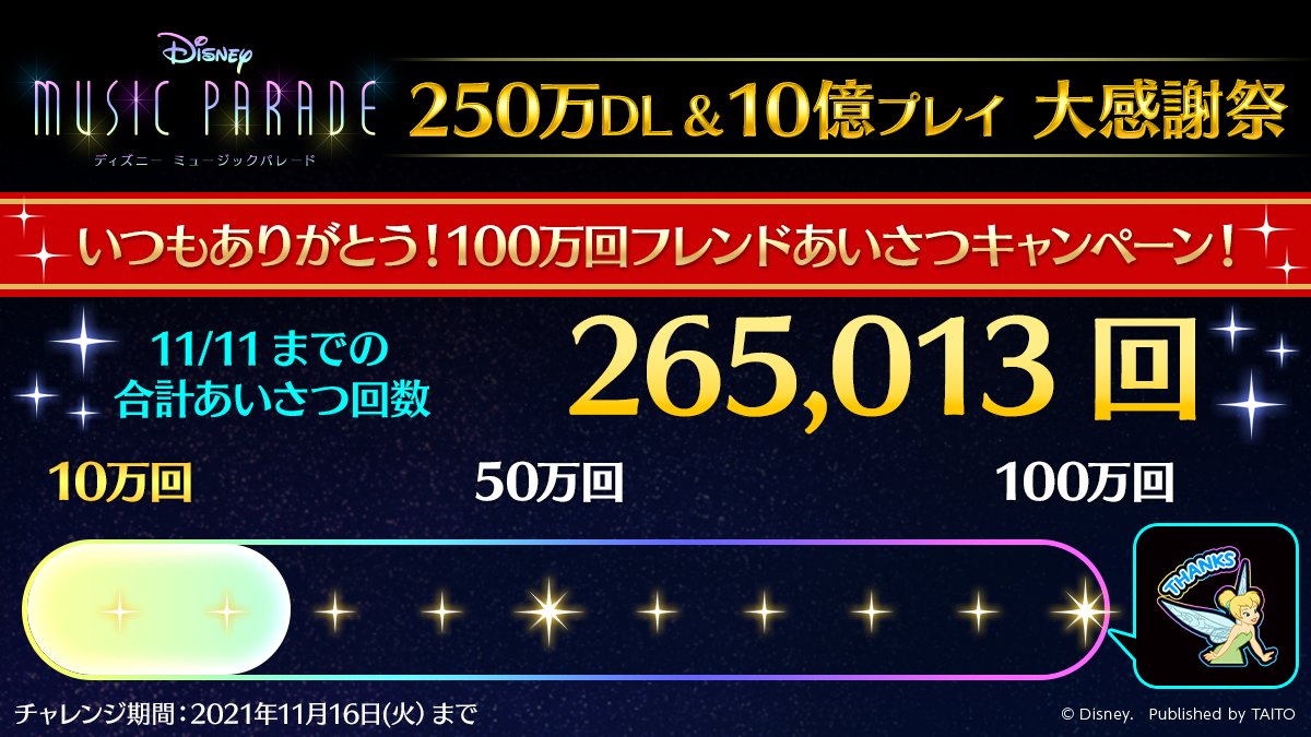 ミューパレ 100万回フレンドあいさつキャンペーン 昨日 11 11 23 59までのあいさ 21 11 12 ゲームニュース速報gmchk