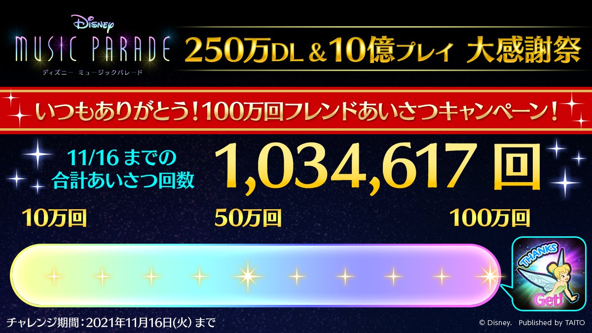 ミューパレ 100万回フレンドあいさつキャンペーン 昨日 11 16 23 59までのあいさ 21 11 17 ゲームニュース速報gmchk