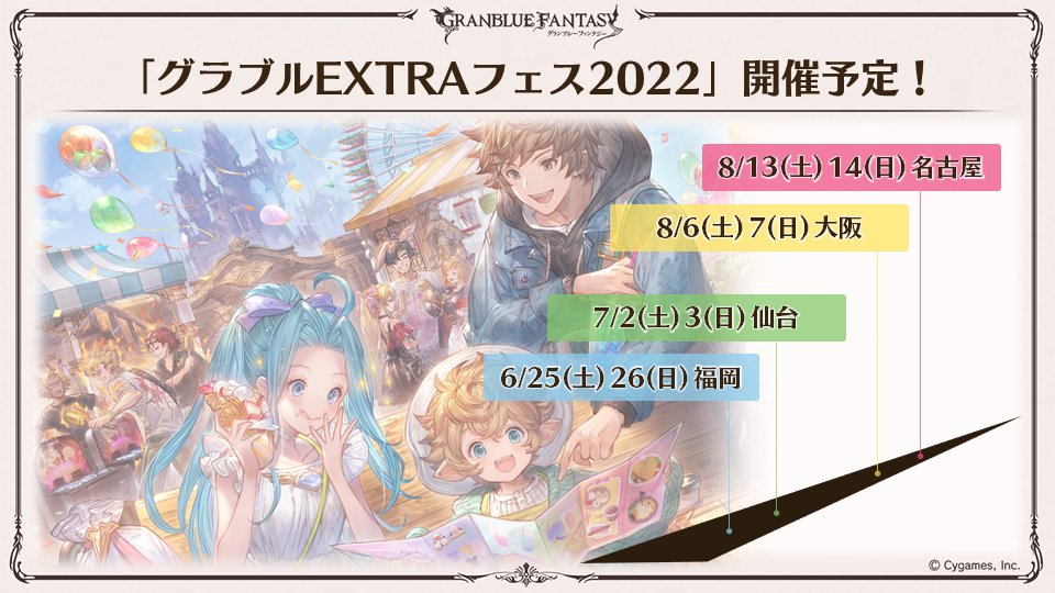 グラブル生放送速報 22年6月から8月にかけて グラブルextraフェス2 21 12 12 ゲーム速報gmchk