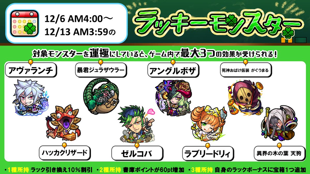 Monster Strike Next Lucky Monster Nepi Ka 3 Gumantung Kana Jumlah Jinis Target Monster 21 12 05 Game Breaking News Gmchk