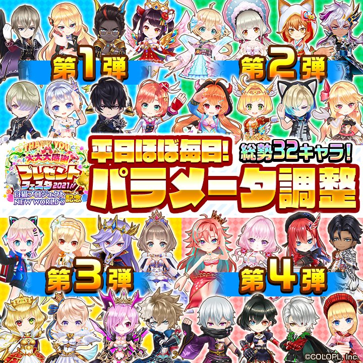 白猫プロジェクト 超凱旋ガチャの開催に合わせて 平日ほぼ毎日 パラメータ調整 がおこなわれるにゃ 21 12 03 ゲーム速報gmchk