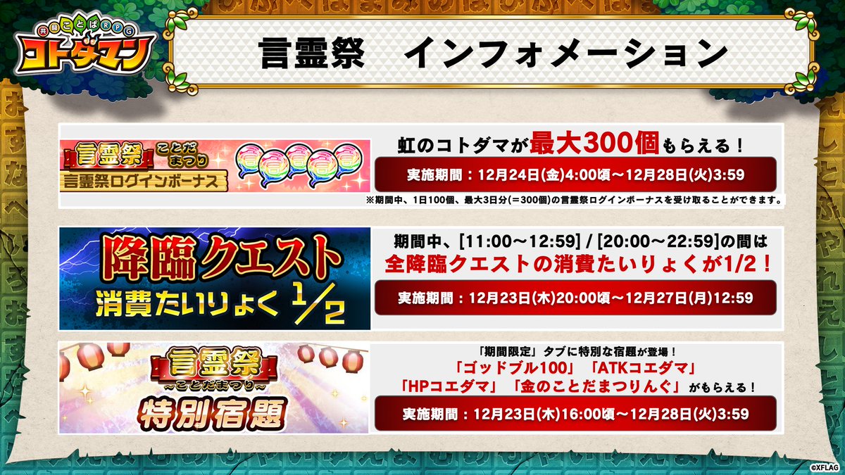 コトダマン 全降臨消費たいりょく1 2タイムスタートじゃ デストカオス 魔級 オンサイズ 魔 21 12 27 ゲームニュース速報gmchk